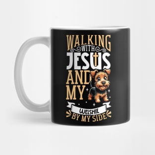 Jesus and dog - Welsh Terrier Mug